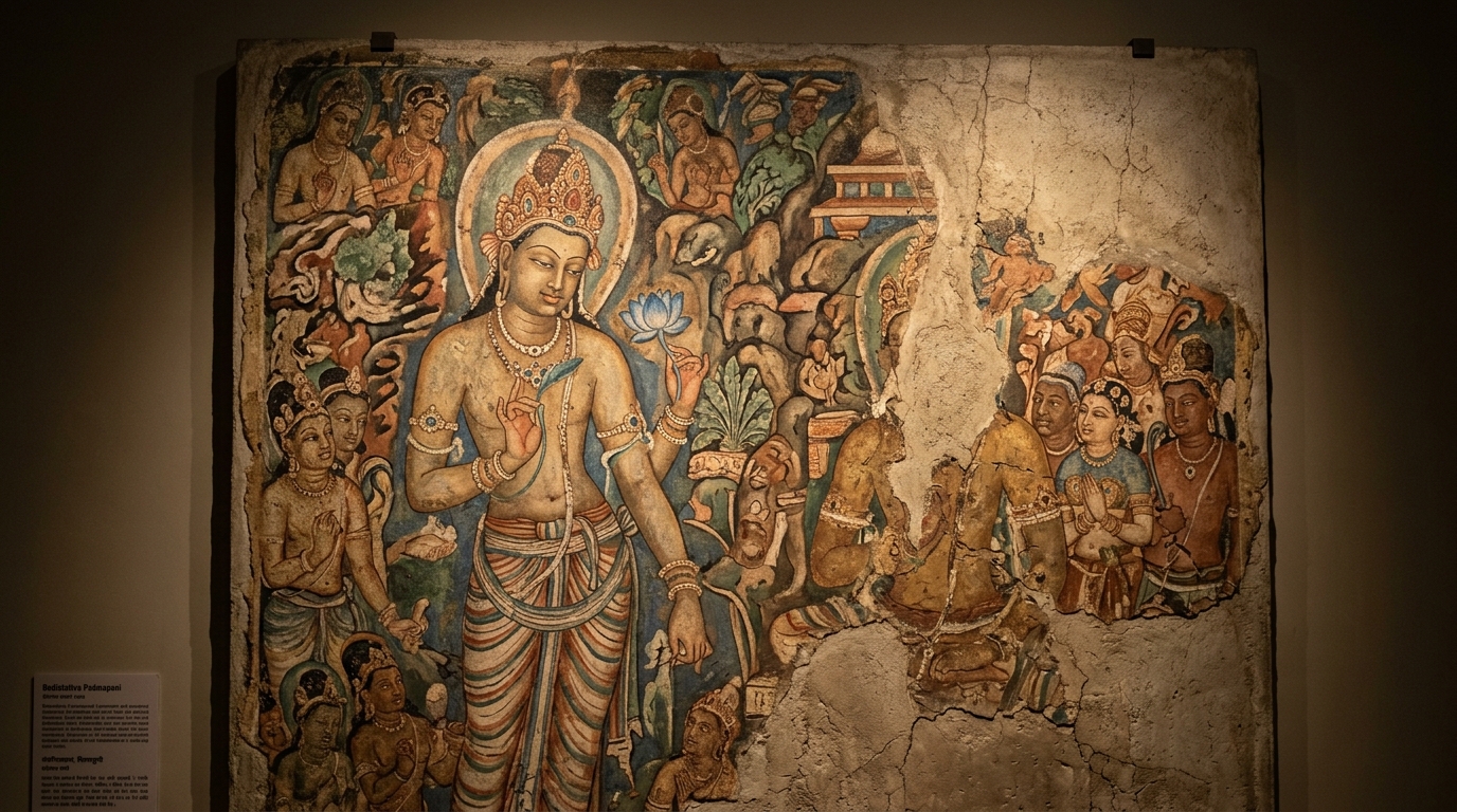 Ajanta Cave Mural Fresco Replica